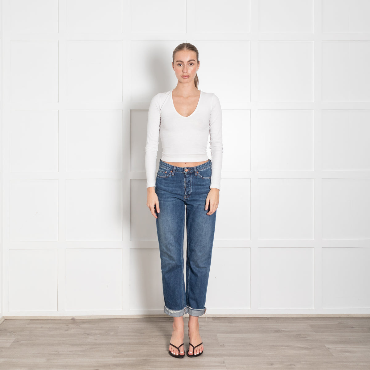 Reiko Blue Raw Edge Jeans