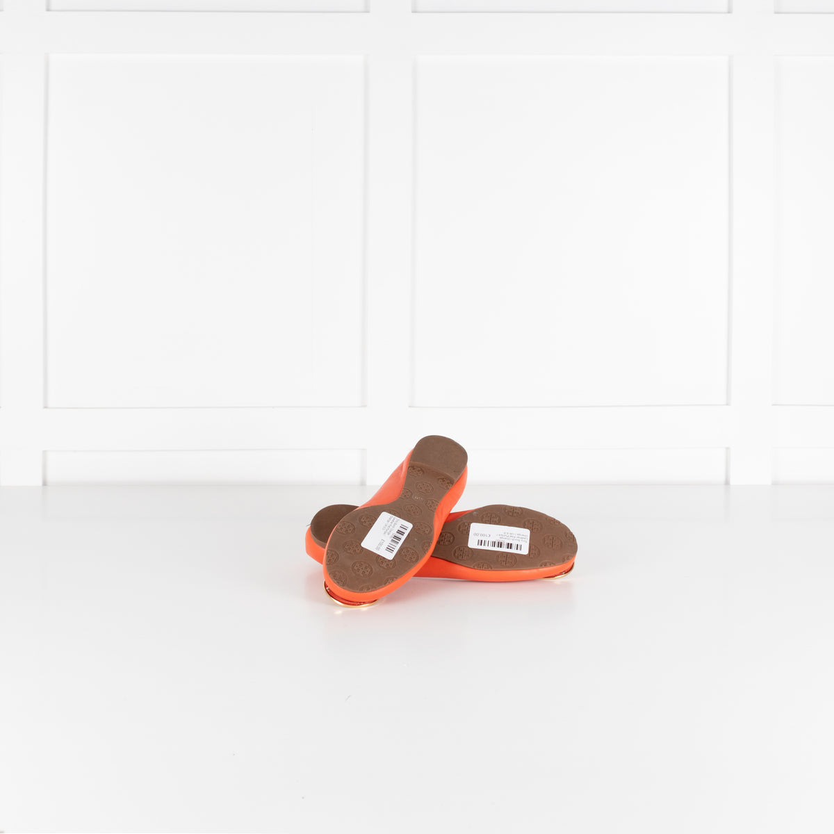 Tory Burch Orange Leather Flat Pumps
