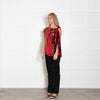 JW Anderson Red Tie Shoulder Sequin Top