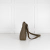 Strathberry Green Multrees Grainy Leather Hobo Bag