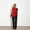 JW Anderson Red Tie Shoulder Sequin Top
