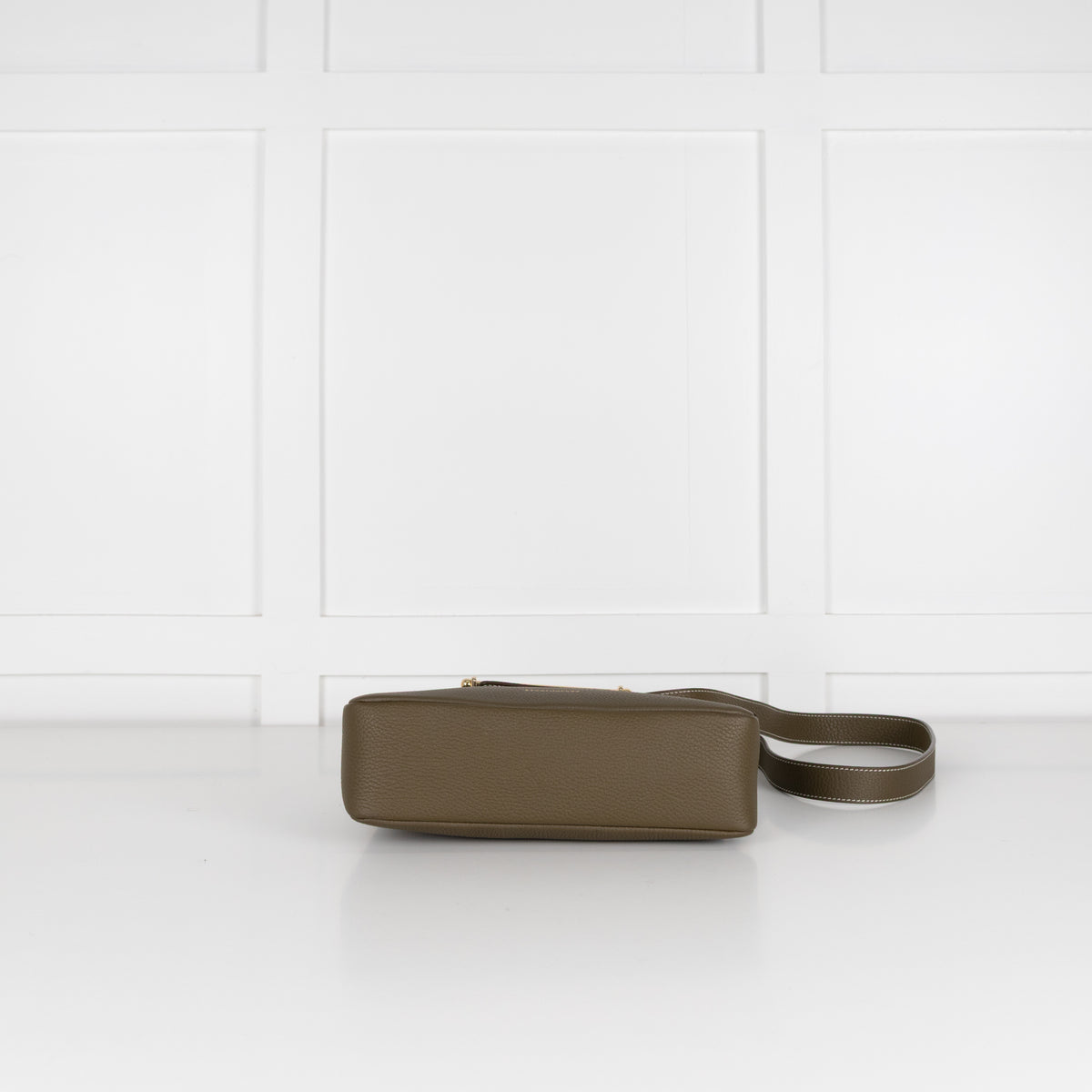 Strathberry Green Multrees Grainy Leather Hobo Bag