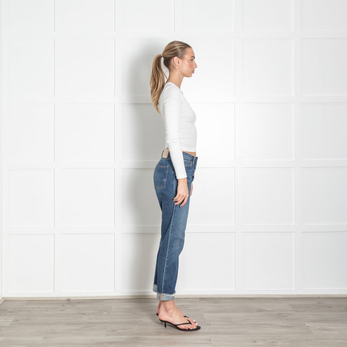 Reiko Blue Raw Edge Jeans