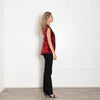 JW Anderson Red Tie Shoulder Sequin Top