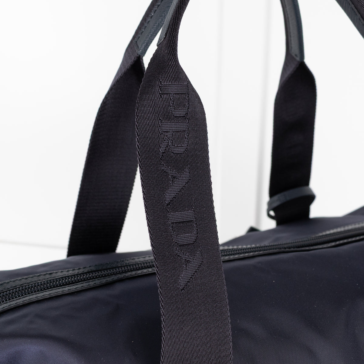 Prada Navy Re-Nylon and Saffiano Leather Duffle Bag