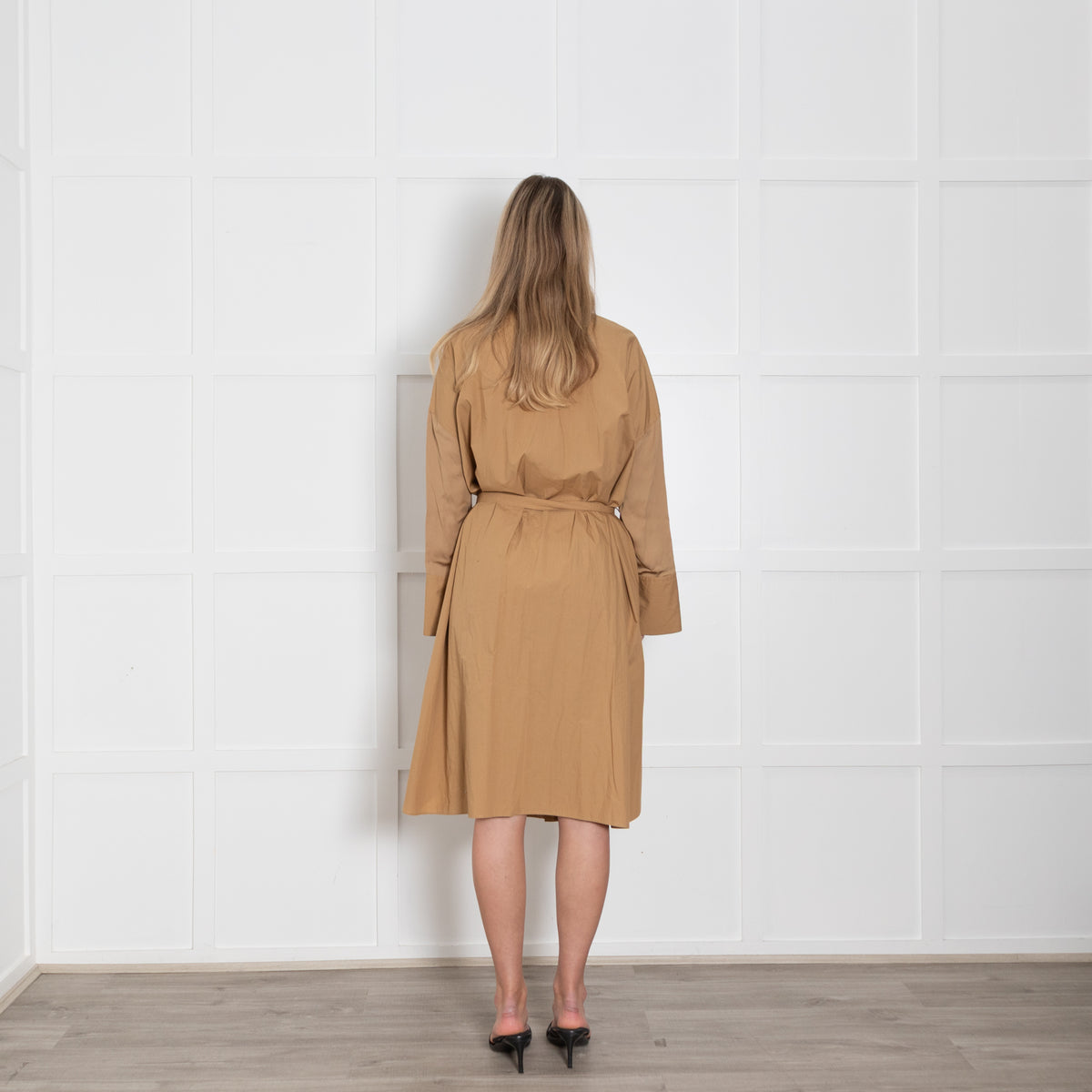 Joseph Camel Darwin Shirt Dress With  Belt