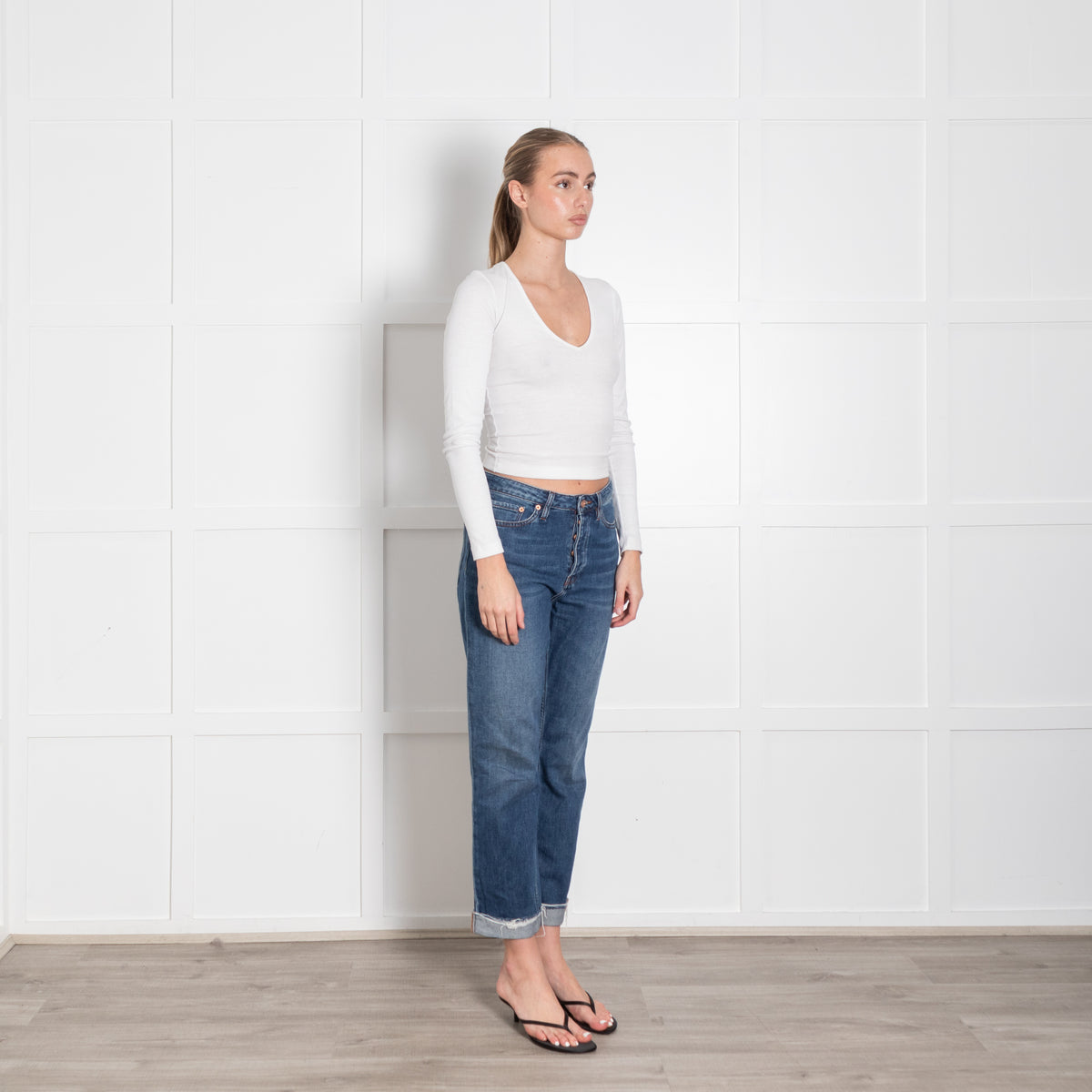 Reiko Blue Raw Edge Jeans