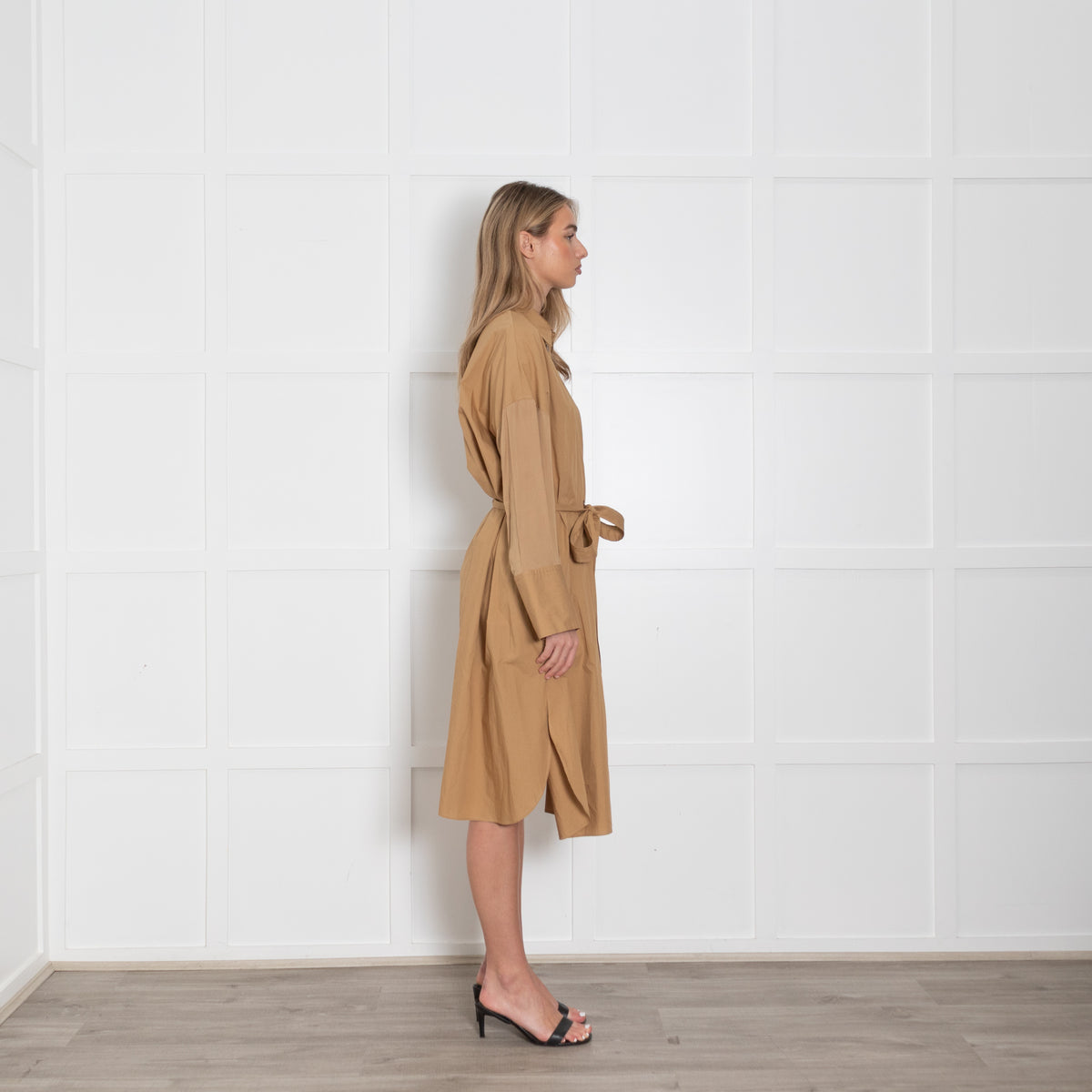 Joseph Camel Darwin Shirt Dress With  Belt
