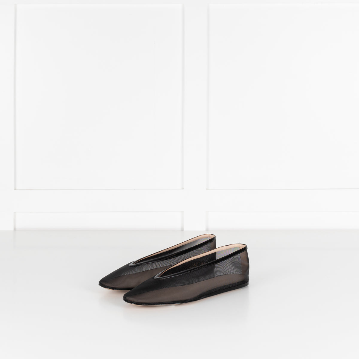 Le Monde Beryl Luna Black Mesh Ballet Flats