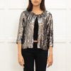 Milly Silver Sequin 3/4  Sleeve Jacket