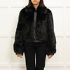Michael By Michael Kors Black Faux Fur Short Jacket