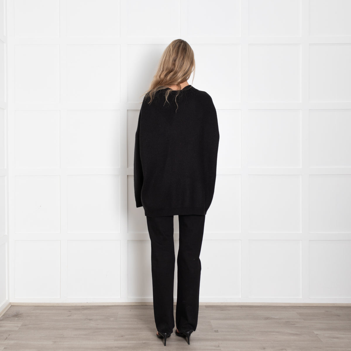 Bazilika Black Wool Mix Cardigan