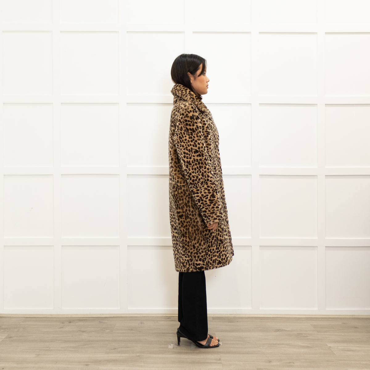 Dom Goor Leopard Print Reversible Shearling Coat