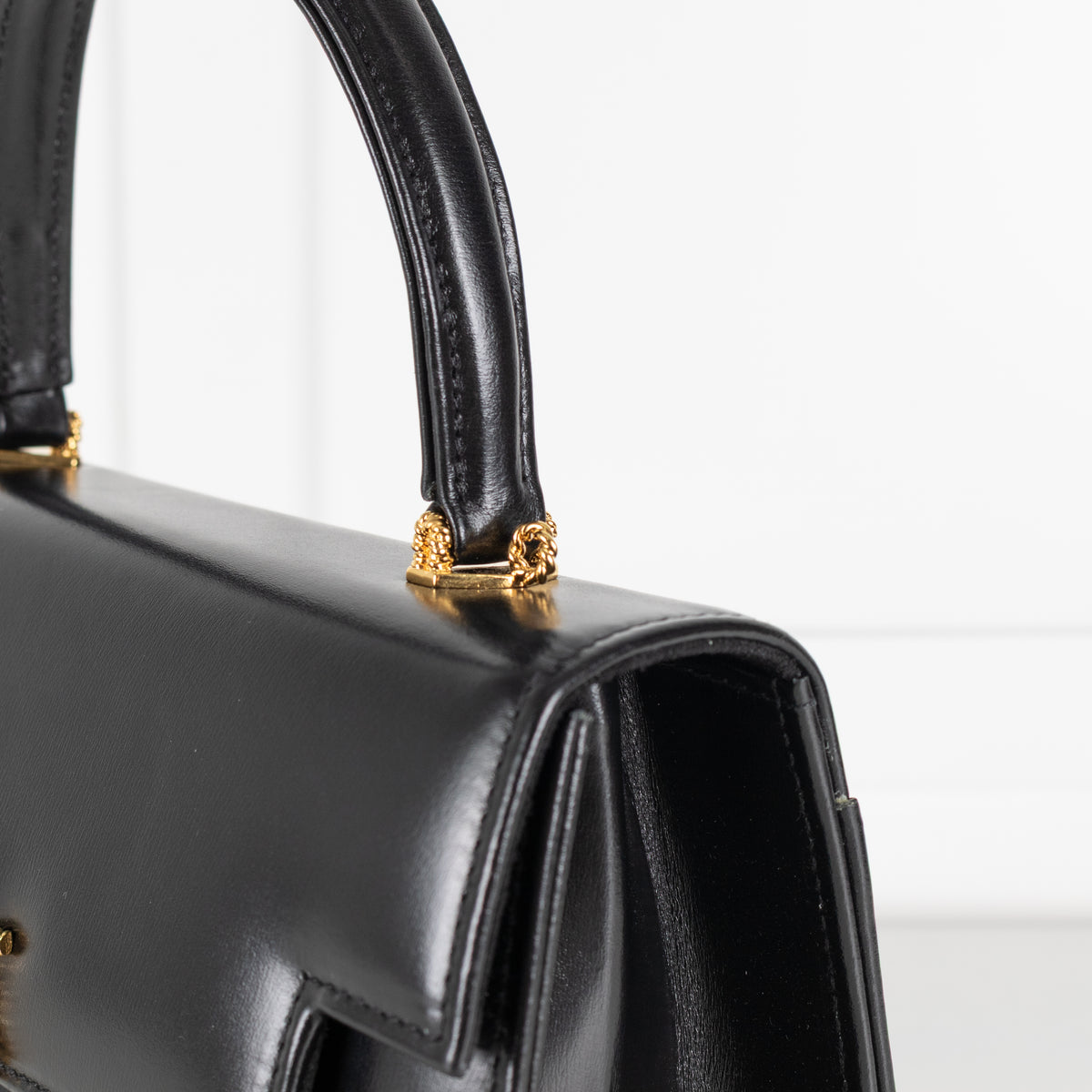 Launer London Black Traviata Top Handle Handbag