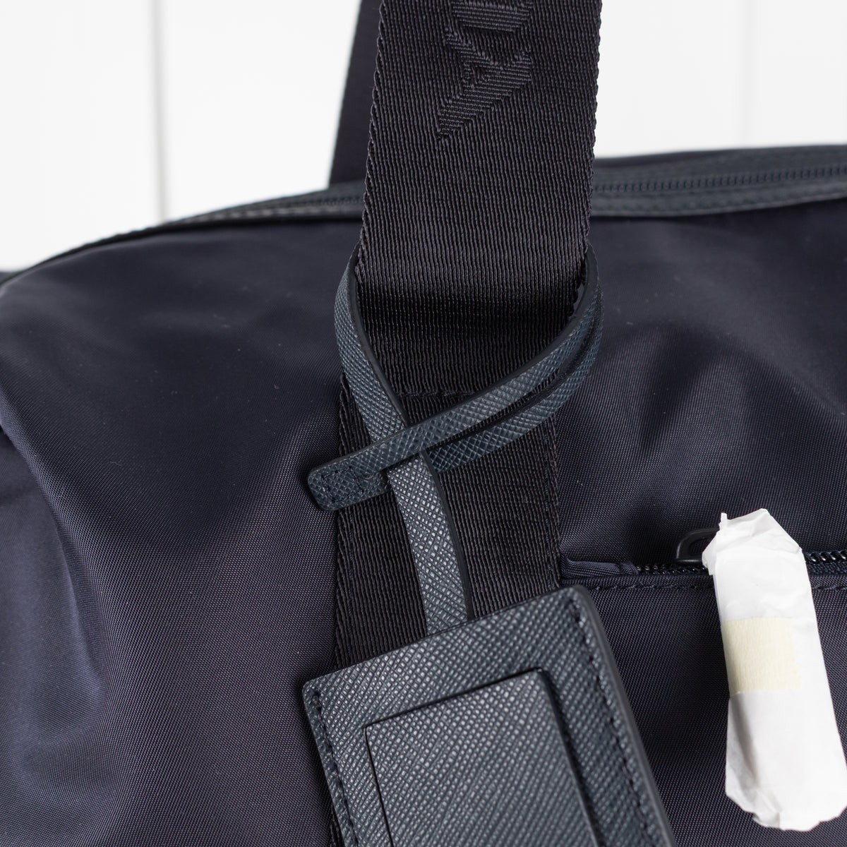 Prada Navy Re-Nylon and Saffiano Leather Duffle Bag