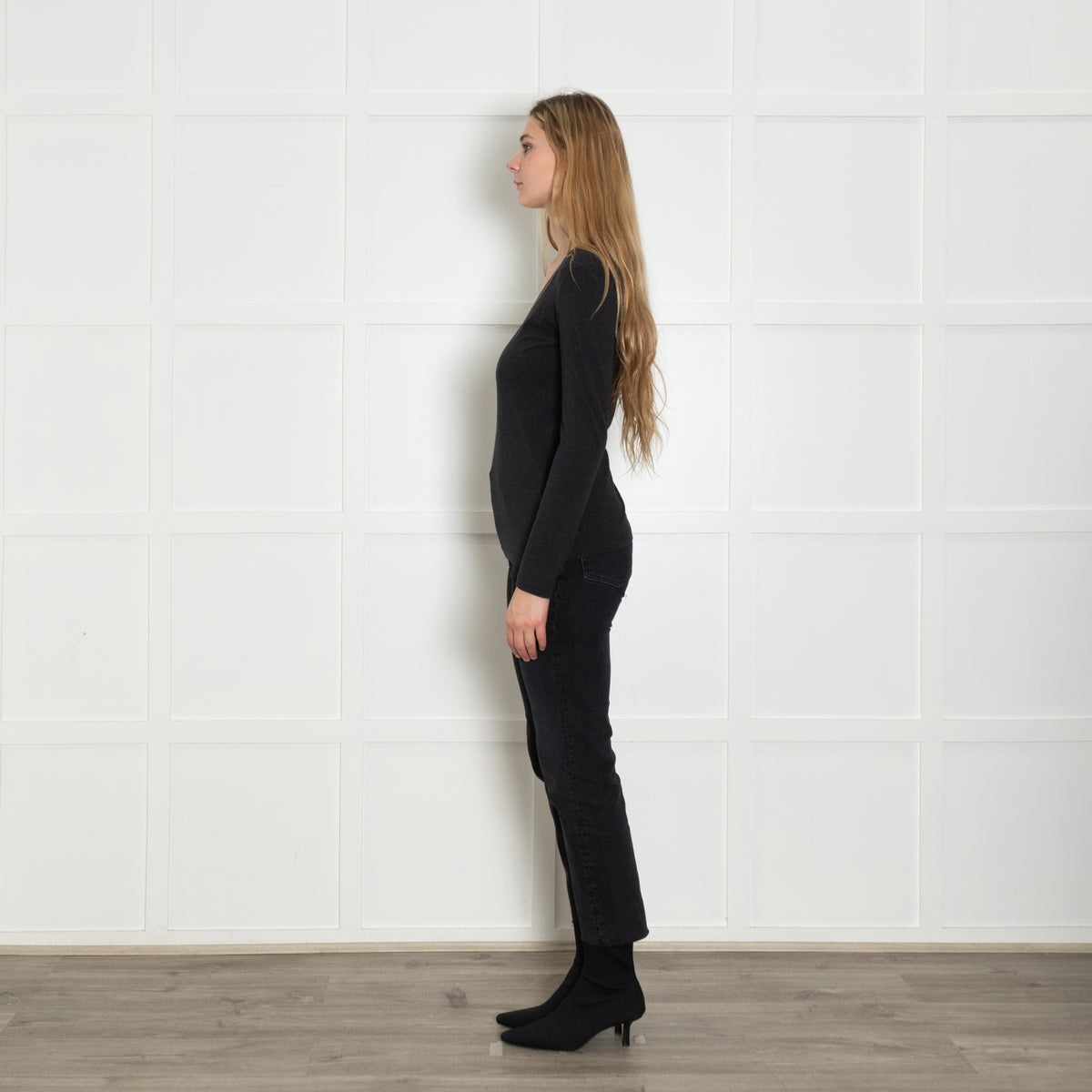 Brunello Cucinelli Charcoal Grey Longsleeve Top