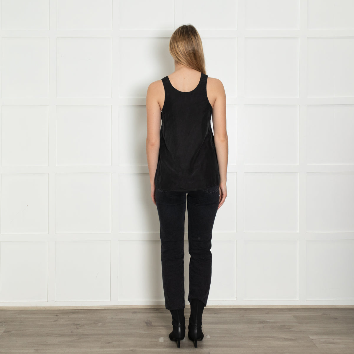 Chloe Black Silk Vest Top