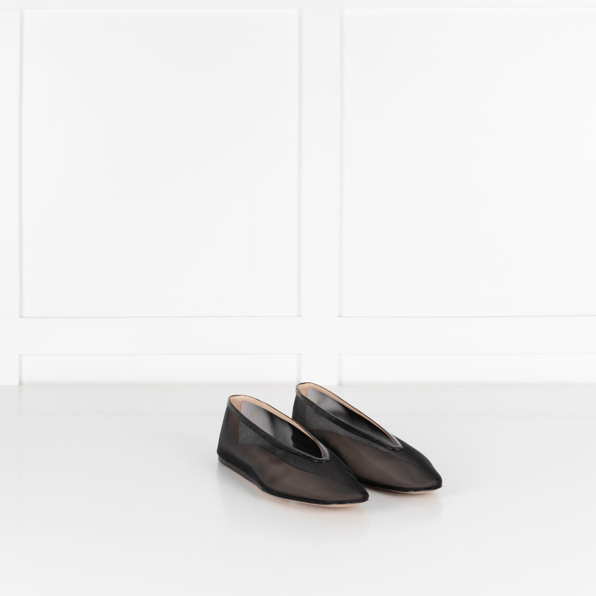 Le Monde Beryl Luna Black Mesh Ballet Flats