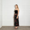 Hayley Menzies Black Multi Floral Silk Skirt