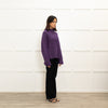 Agnes B Purple Lurex Ribbed Sweater