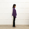 Agnes B Purple Lurex Ribbed Sweater