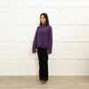 Agnes B Purple Lurex Ribbed Sweater
