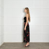 Hayley Menzies Black Multi Floral Silk Skirt