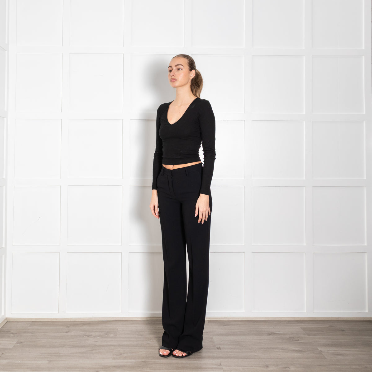 Dries Van Noten Black Tailored Slim Leg Trousers