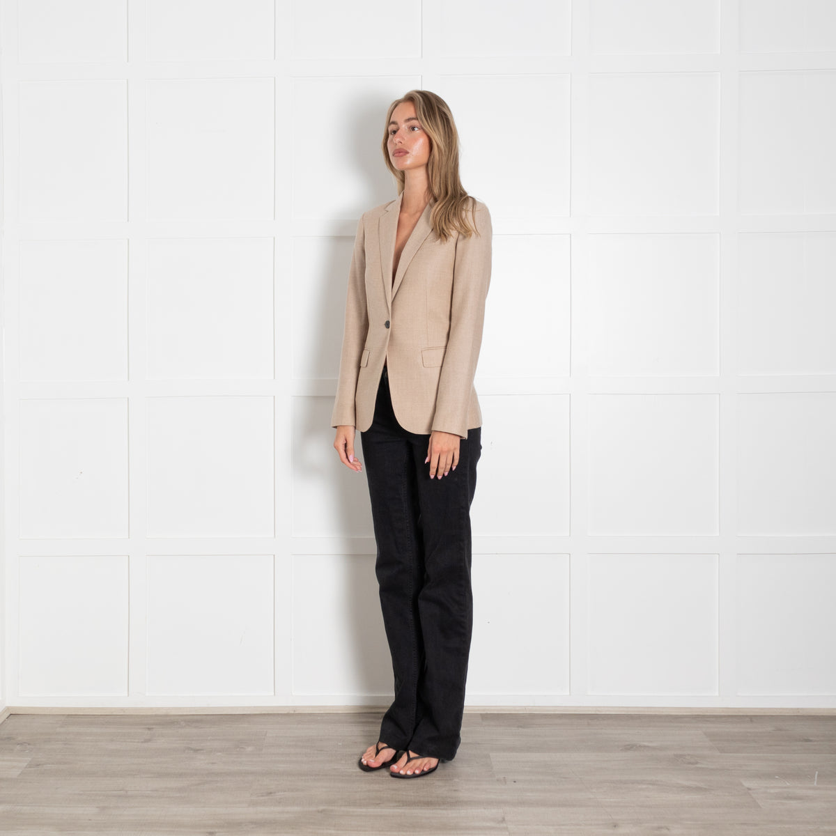 Theory Oatmeal Single Breasted Blazer