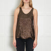 Chloe Brown Sequin Vest Top