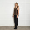 Chloe Brown Sequin Vest Top