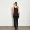 Chloe Brown Sequin Vest Top