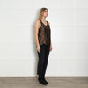 Chloe Brown Sequin Vest Top