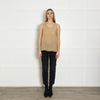 Chloe Mustard Silk Vest Top