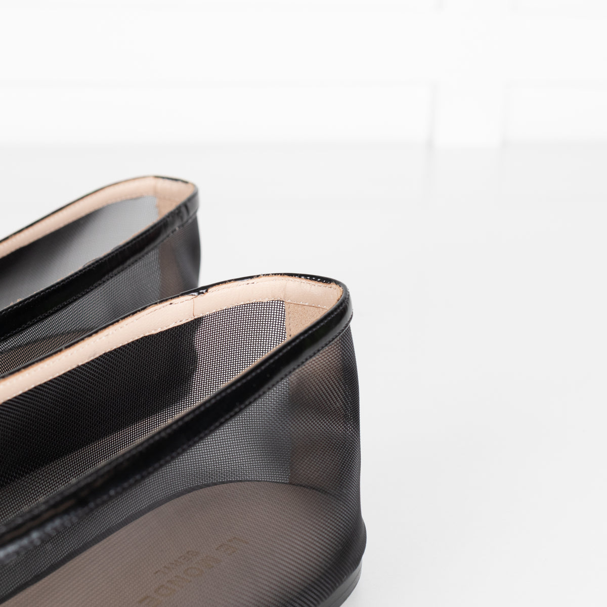 Le Monde Beryl Luna Black Mesh Ballet Flats