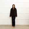 Ba & Sh Brown Faux Fur Short Jacket