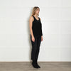 Chloe Black Pocket Front Silk Vest Top