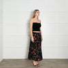 Hayley Menzies Black Multi Floral Silk Skirt