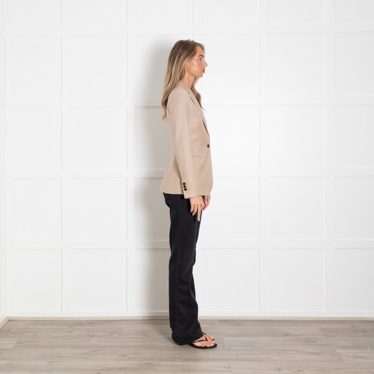 Theory Oatmeal Single Breasted Blazer
