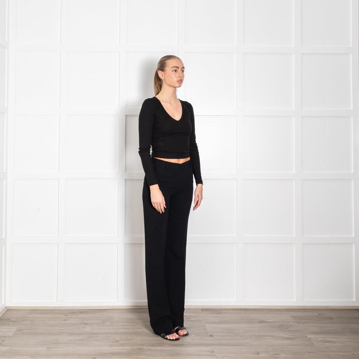 Dries Van Noten Black Tailored Slim Leg Trousers