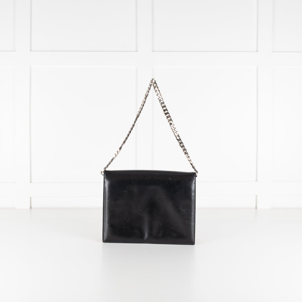 Alexander McQueen Black Red Leather Embellished Pin Bag