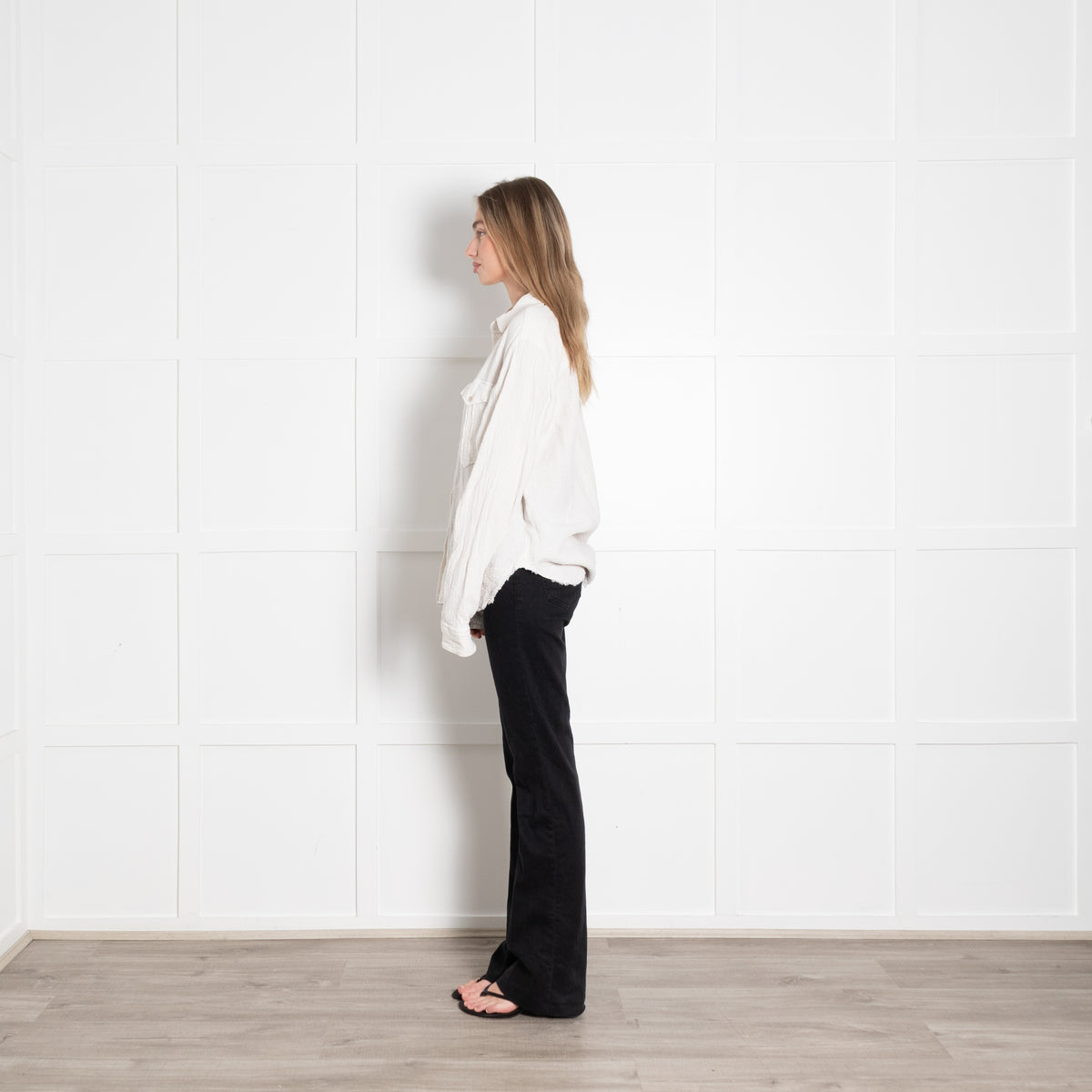 Marant Etoile White Textured Button Down Shirt