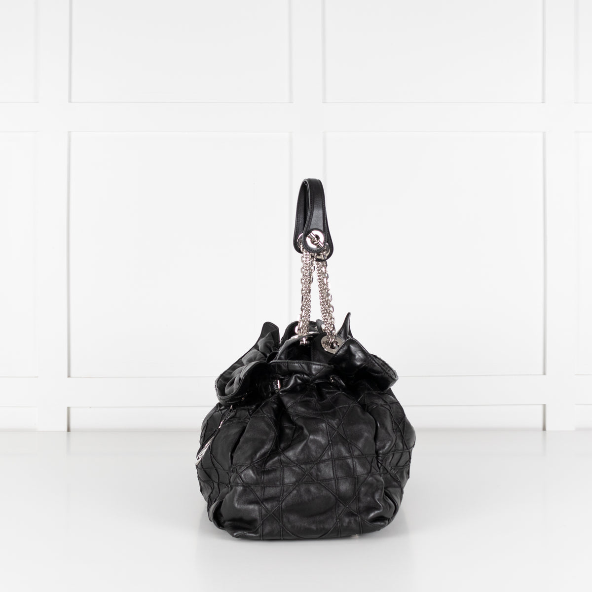 Christian Dior Black Le Trente Cannage Leather Tote Bag
