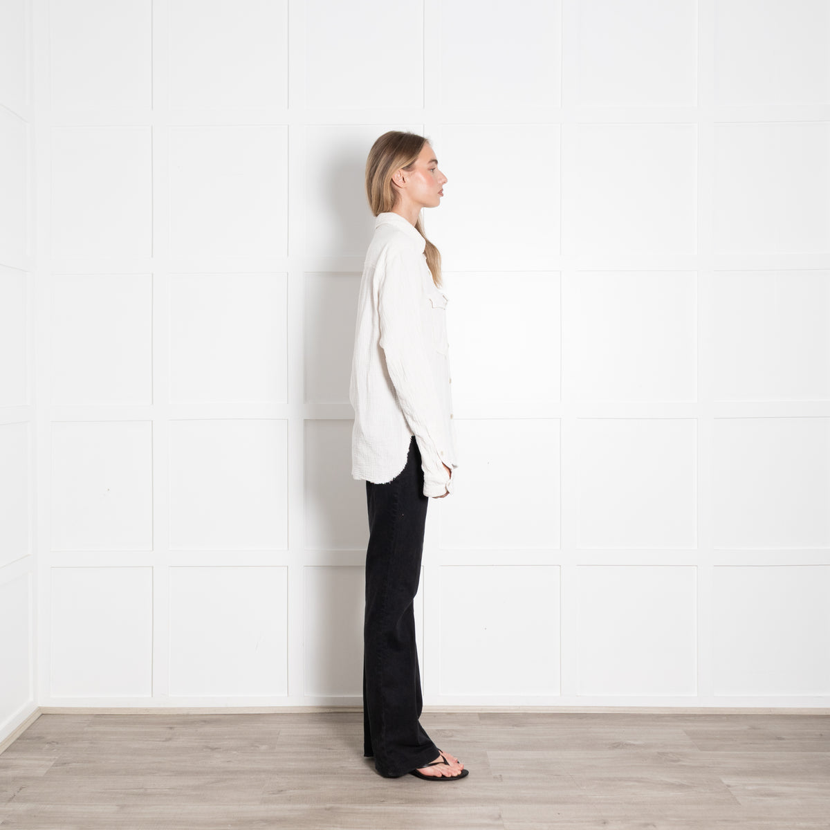 Marant Etoile White Textured Button Down Shirt