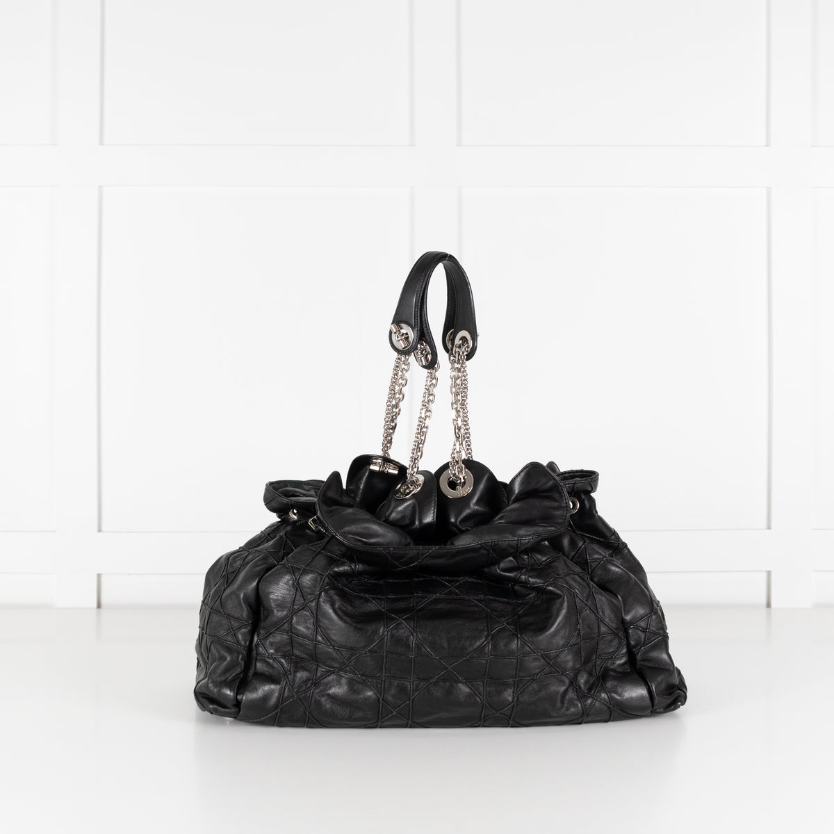 Christian Dior Black Le Trente Cannage Leather Tote Bag