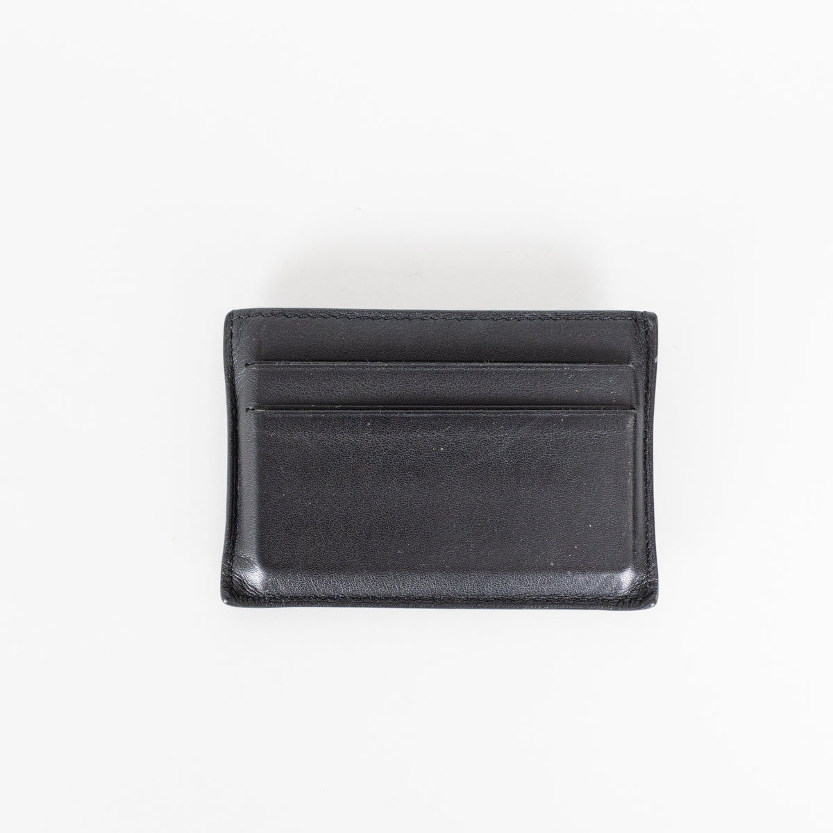 Hermes Black Leather Citizen Twill Card Holder
