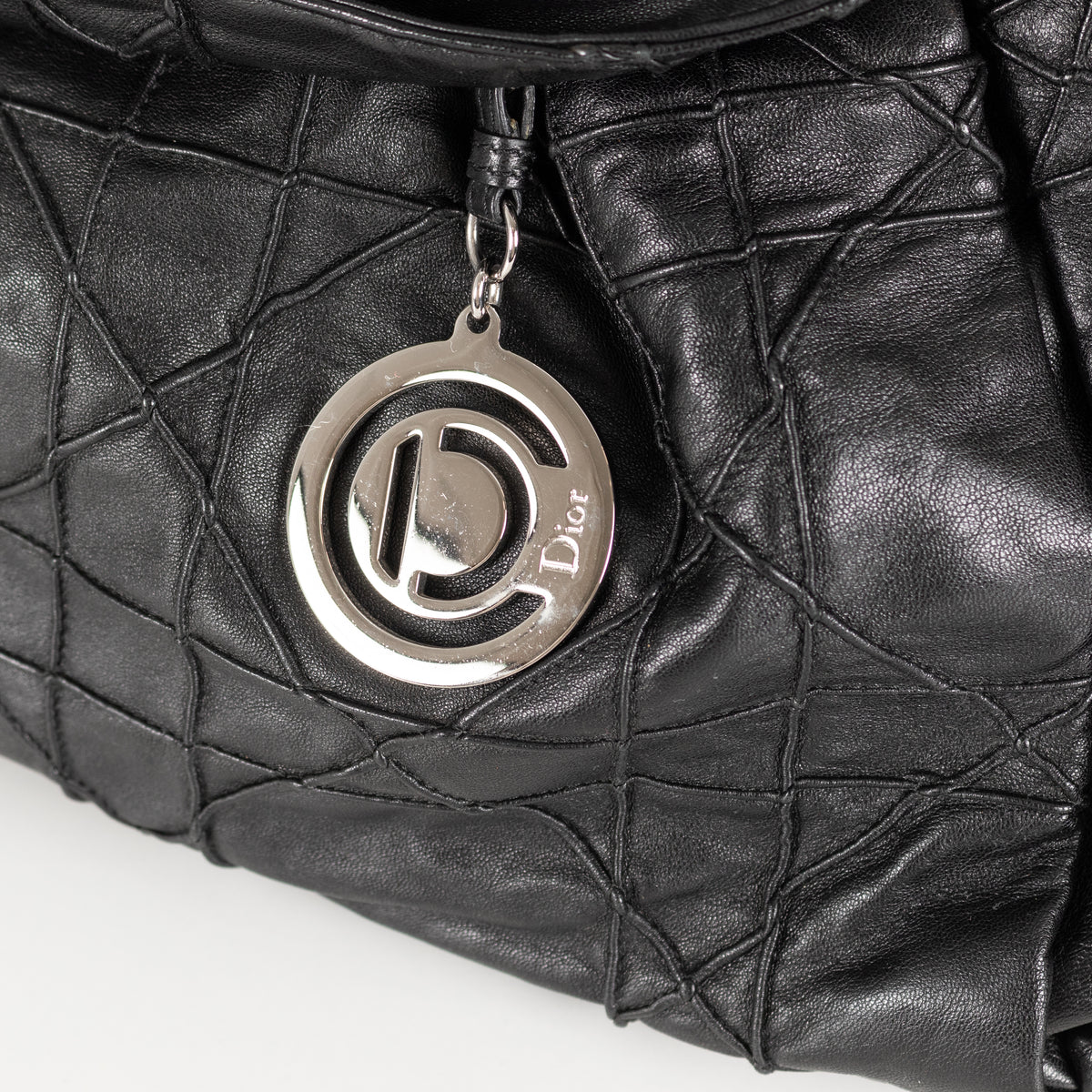 Christian Dior Black Le Trente Cannage Leather Tote Bag