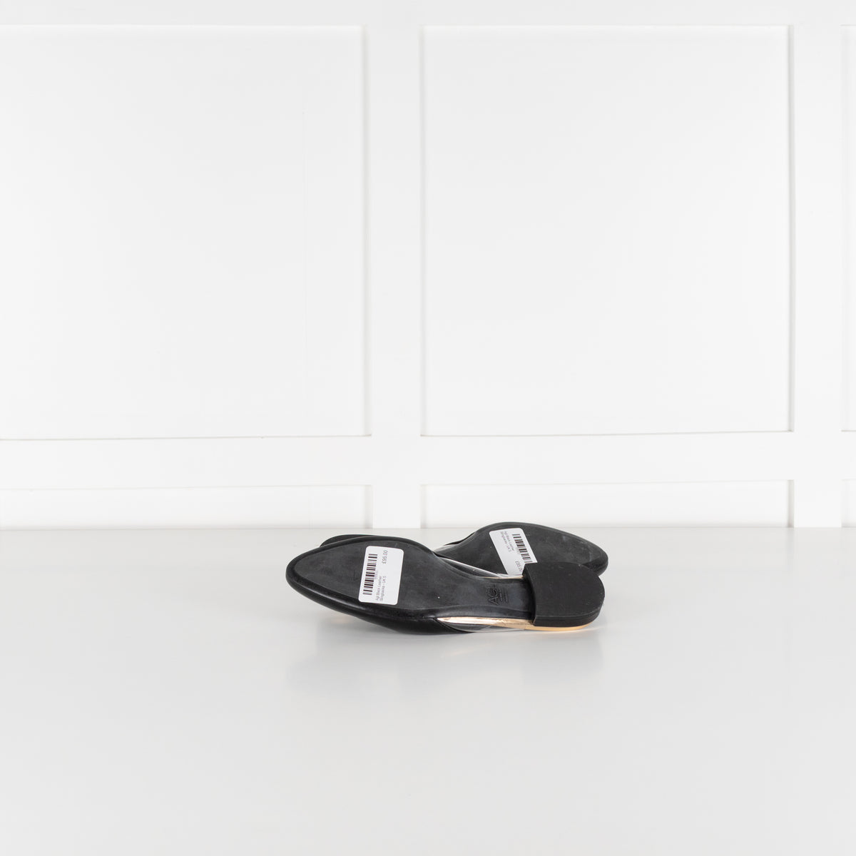 Agl Black Leather Slingbacks