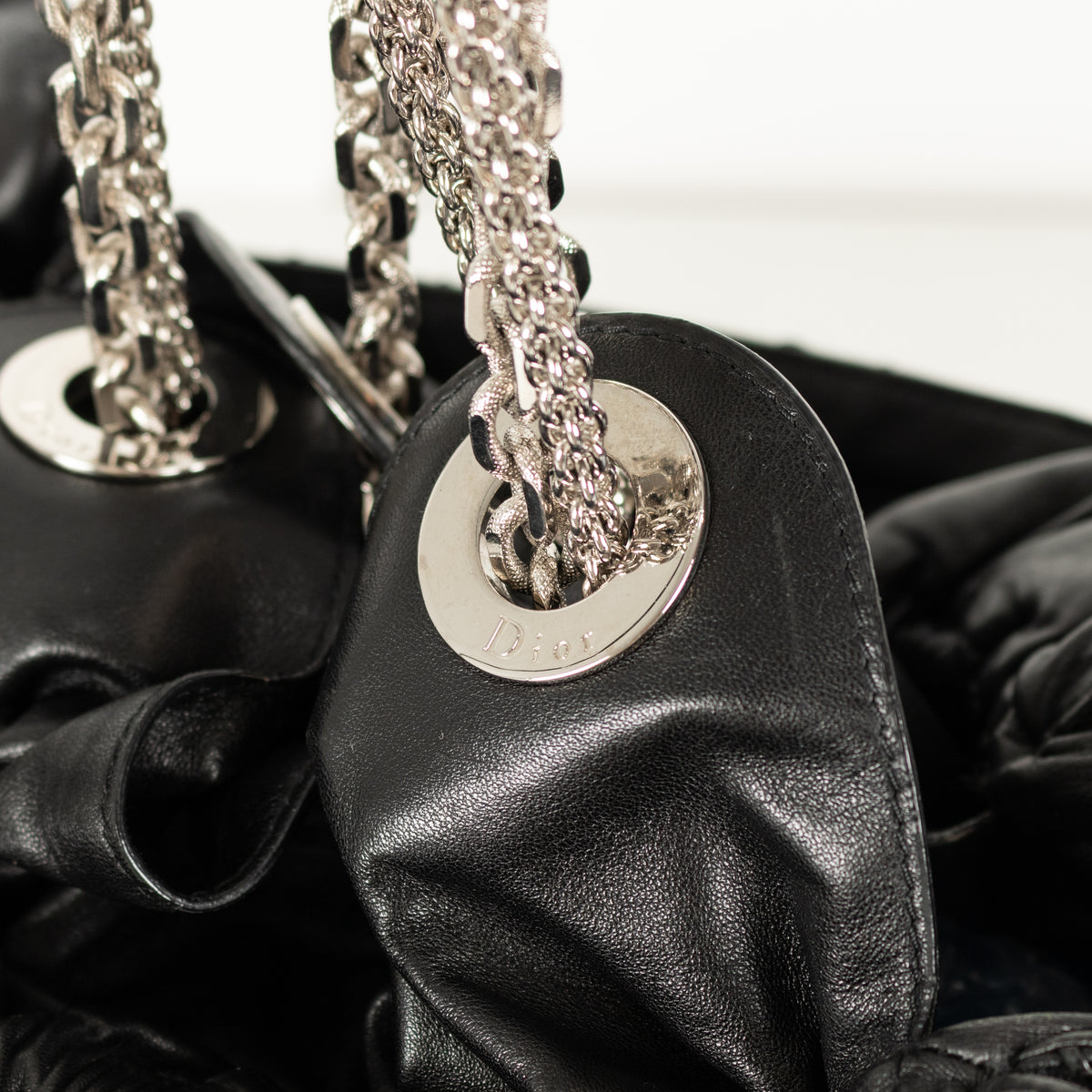 Christian Dior Black Le Trente Cannage Leather Tote Bag