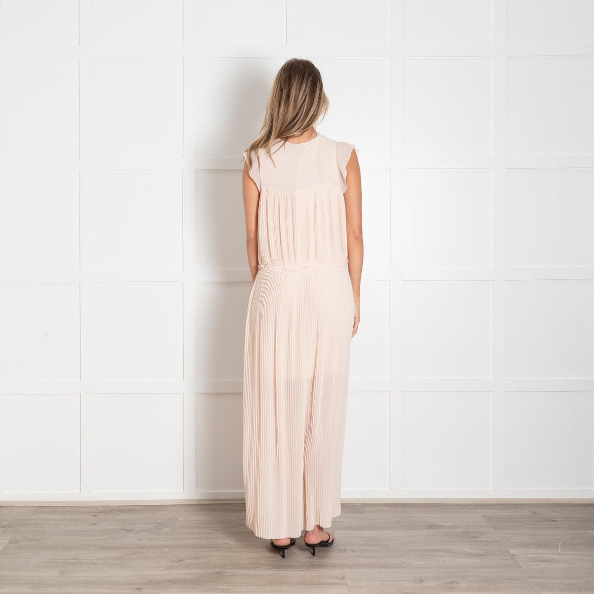 See by Chloe Champagne Frill Maxi Dress